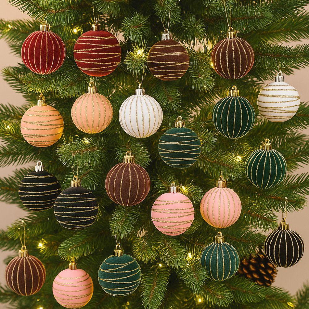 Plastic Christmas Decoative Balls Hanging Xmas Tree Ornaments Christmas Color Balls  Home Decor