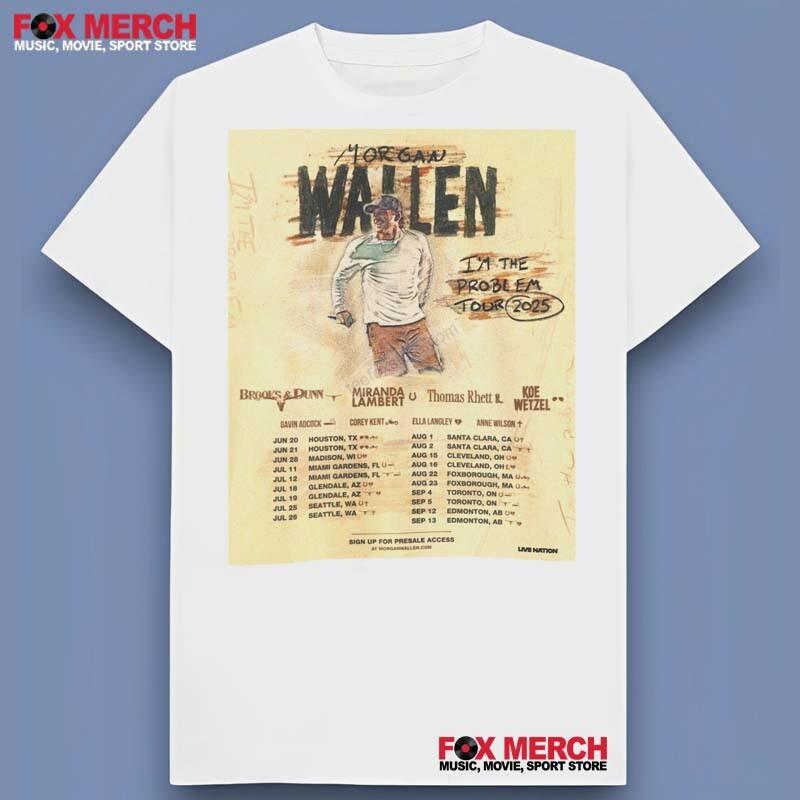 Morgan Wallen I’m The Problem Tour 2025 T-Shirt Unisex T-Shirt L