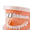 Triple Tone Hip Hop Grillz: Gold, Silver, Rose Gold Double Tooth Smooth Surface Fake Teeth Accessories