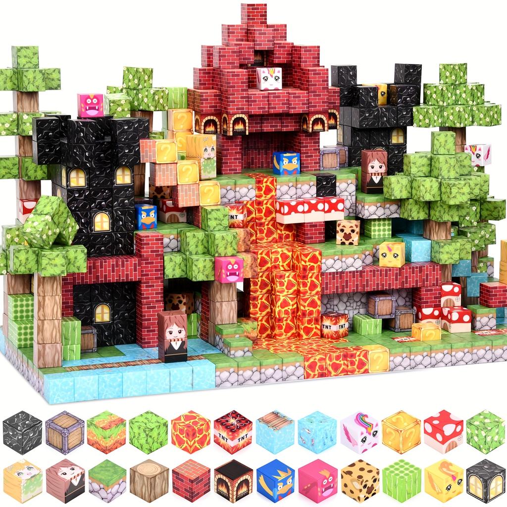 Custom 100PCS 2025 Magnetic Building Blocks. Vibrant colors, free building, enhances STEM & play skills. Perfect holiday gift.