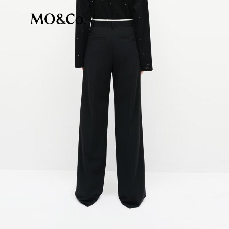 MO&Co. Women's High-Waist Straight-Leg Trousers