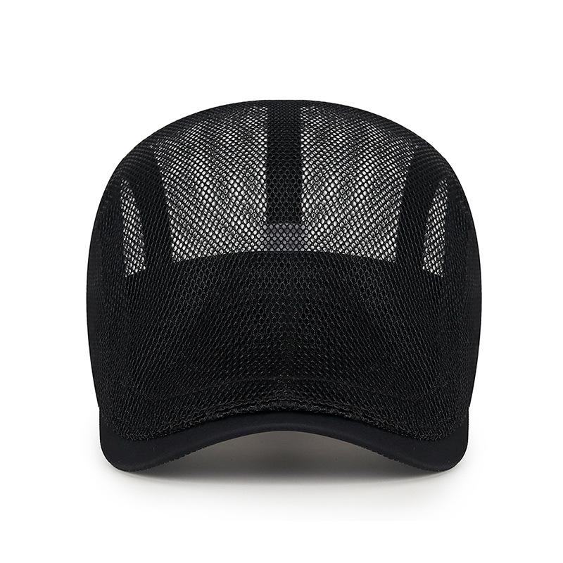 Casual Berets for Men and Women Full-mesh Breathable Front Caps British Retro Sunshade and Sun Protection Baseball Caps