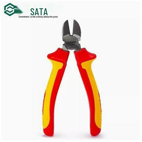 SATA VDE Insulated High Voltage Diagonal Cutting Pliers 6  & 7 Model 70232