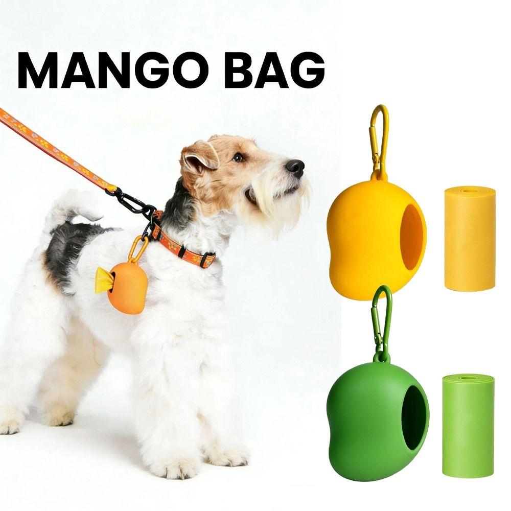 Mango Shape Waste Bag Dispenser Plastic Garbage Bags Holder New Dog Poop Bags for Walking