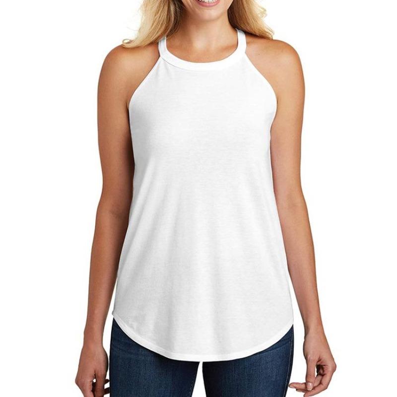 

New Women s Elastic Cotton Halter Neck Yoga Camisole: Korean Style Mid-Length Vest for Spring, Summer, and Autumn S