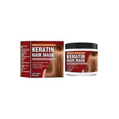 Keratin Haarmaske, Keratin Haarbehandlung Haarmaske für trockenes, geschädigtes Haar, Tiefenreparatur geschädigte Haarwurzel, Natürliche Tiefenpflege Feuchtigkeitsspendende Haarmaske