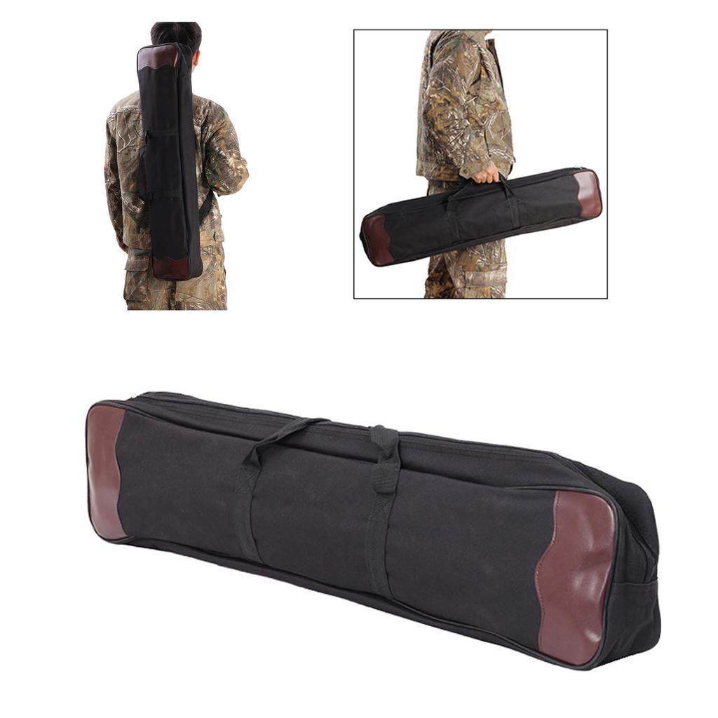 Bow Arrows Bag Large Capacity Thickened Canvas Recurve Bow Carrier Archery Carry Bag with Compartment