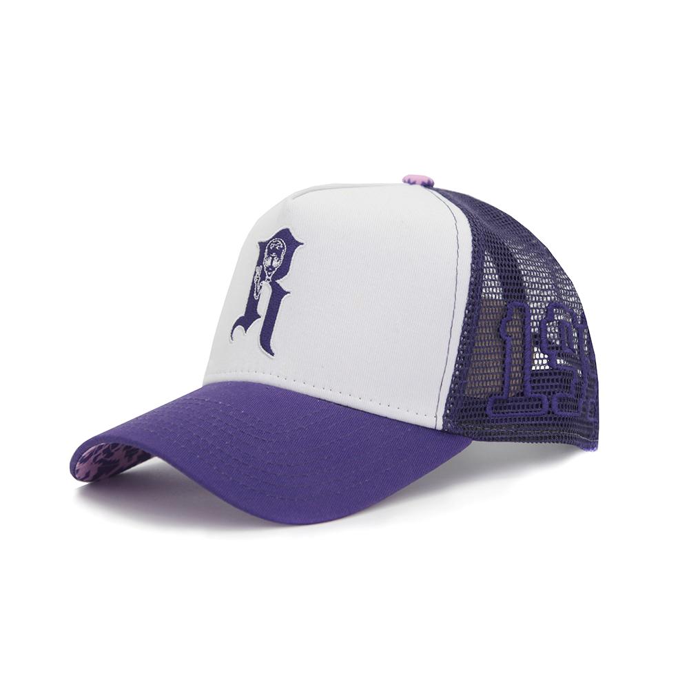 Custom Logo High Quality Classic 5 Panel Plain Premium Sport Cap Most Popular OEM Sublimation Mesh Custom Trucker Hat Cap Adult size фиолетовый