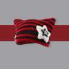 Christmas Hat Y2K Trend Autumn Winter Unisex Harajuku Punk Gothic Knit Cat Ear Little Devil Kawaii Millinery Soft Knit Hat