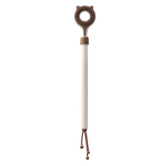 Retractable Cat Back Scratcher Long Handle Cat Face Massager Double-Sided Massage Head Gentle кофейный