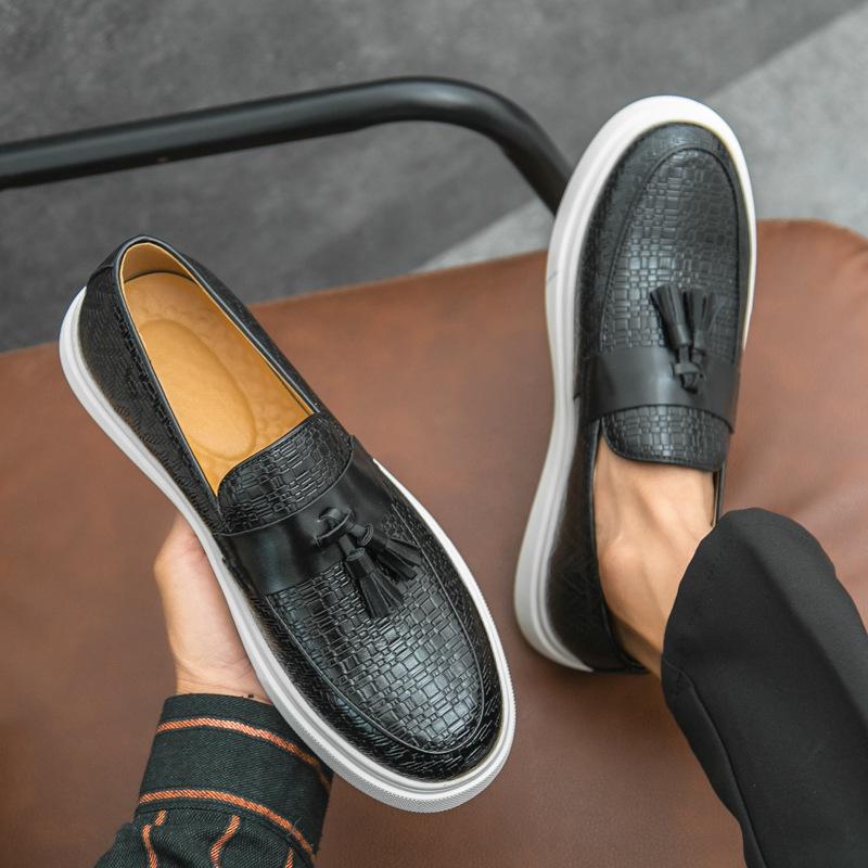 Men's shoes large size fringed board shoes fashion foot leather shoes dress casual shoes loafers