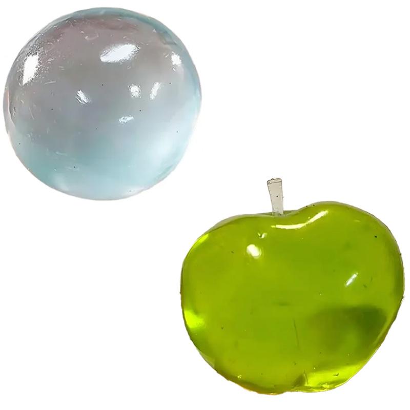 Squishy Green Apple Stress Ball Soft Fidget Sensory Toy for Anxiety & Focus Desk Sensory Decompression Toy for Adults & Kids