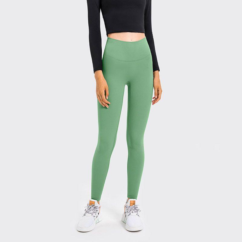 Fashion High Waist Hip Lift Nude Feel Yoga Cropped Pants Thin Stretch Large Skinny Running Sports Peach Hip Yoga Pants