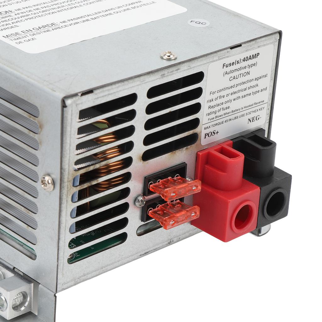 RV Power Converter Charger 55AMP Auto Detection 3 Stage Charging Overcharging Guard WF 9855 MBA for Trailer