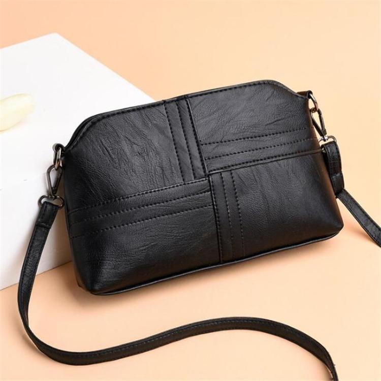 Women Small Crossbody Messenger Bag Black Red Available Multiple Pockets Lightweight