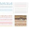 Multi-Pattern DIY Journals Tape Adhesive Deco Art Supplies Vintage Style Washi Tape Set