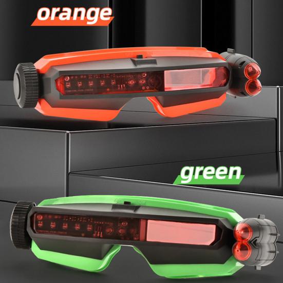 Interactive Battle Goggles Dual Shoots Game with Sound Effects & LED Hit Alerts Exercise Hand-eye Coordination Toy for Kids Adults