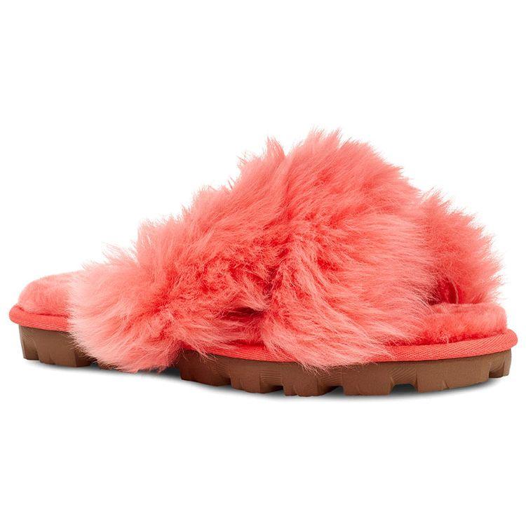 UGG Comfortable Lightweight Rubber Sole Slide Sandals Women Sandals Bright-Coral-Red 1108917-PCRL