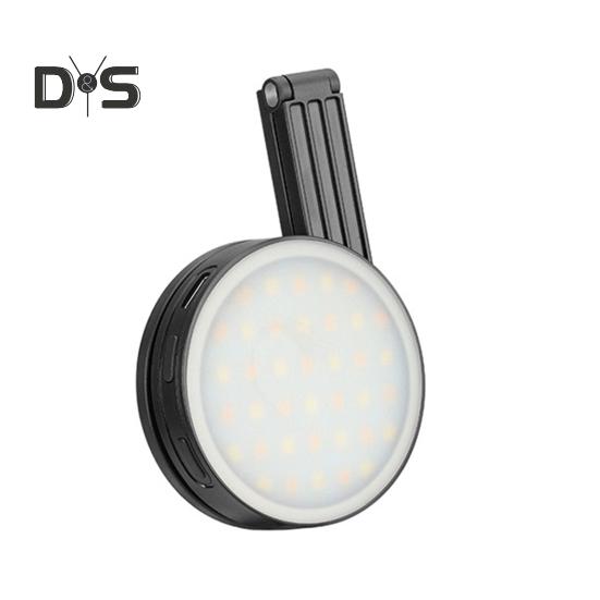 

Магнитный заполняющий свет с зеркалом, 3 режима освещения, регулируемая яркость, компактный дизайн, светодиодный светильник для селфи, перезаряжаемый светильник для видеоконференций чёрный