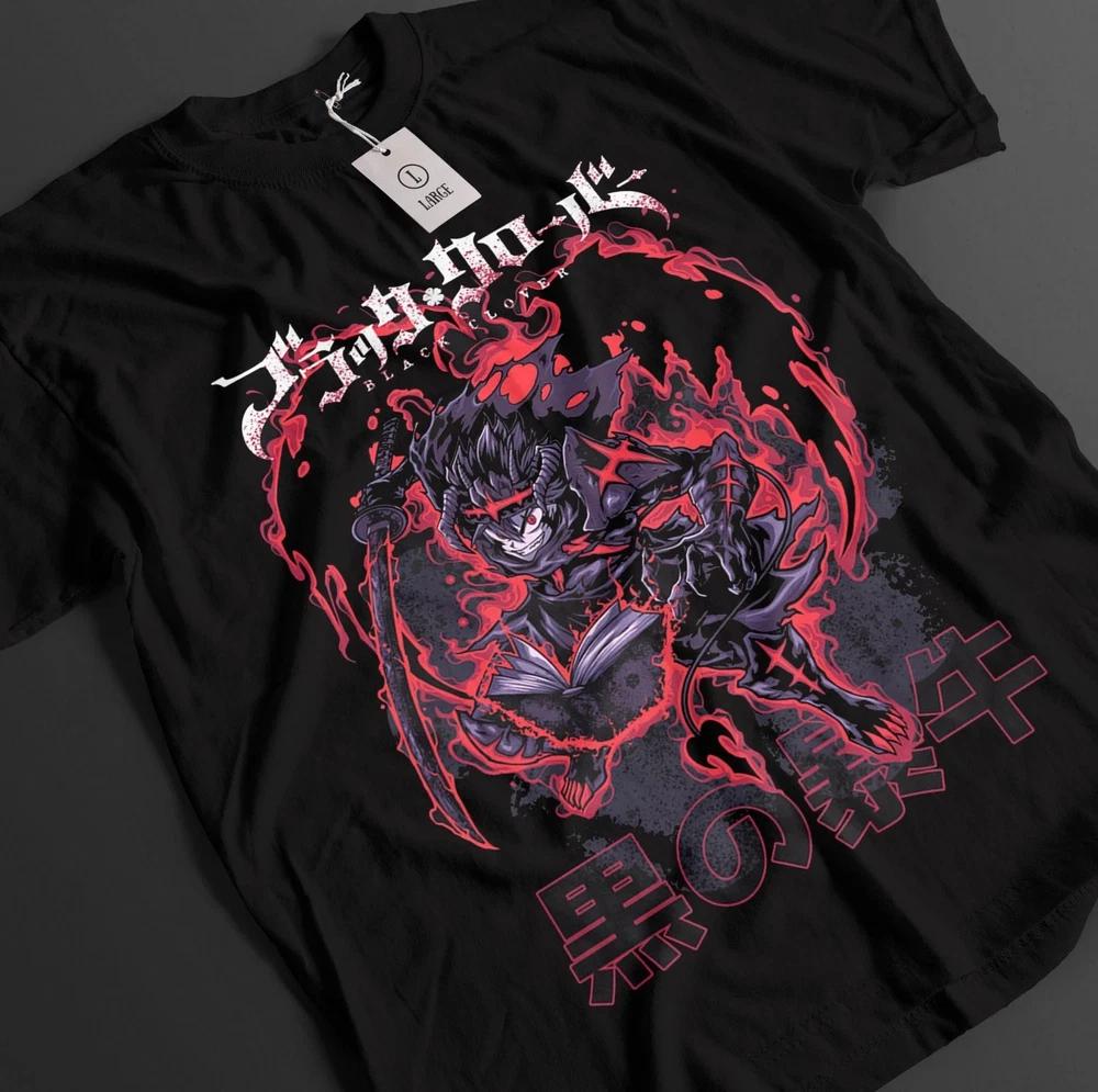 Anime Black Clover Asta Devil Armor Black TShirt Gift For Otaku S