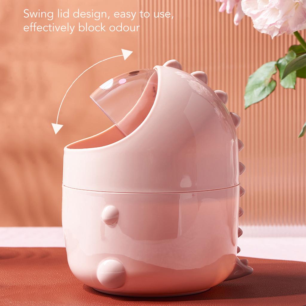 Desktop Trash Can Baby Dinosaur   Large Mouth Detachable Design Nonslip Bottom   Plastic   Trash Can