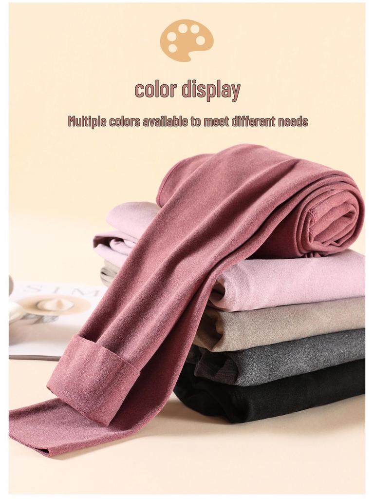 Velvet Autumn Women's Low Waist Double-Sided Brushed Warm Leggings