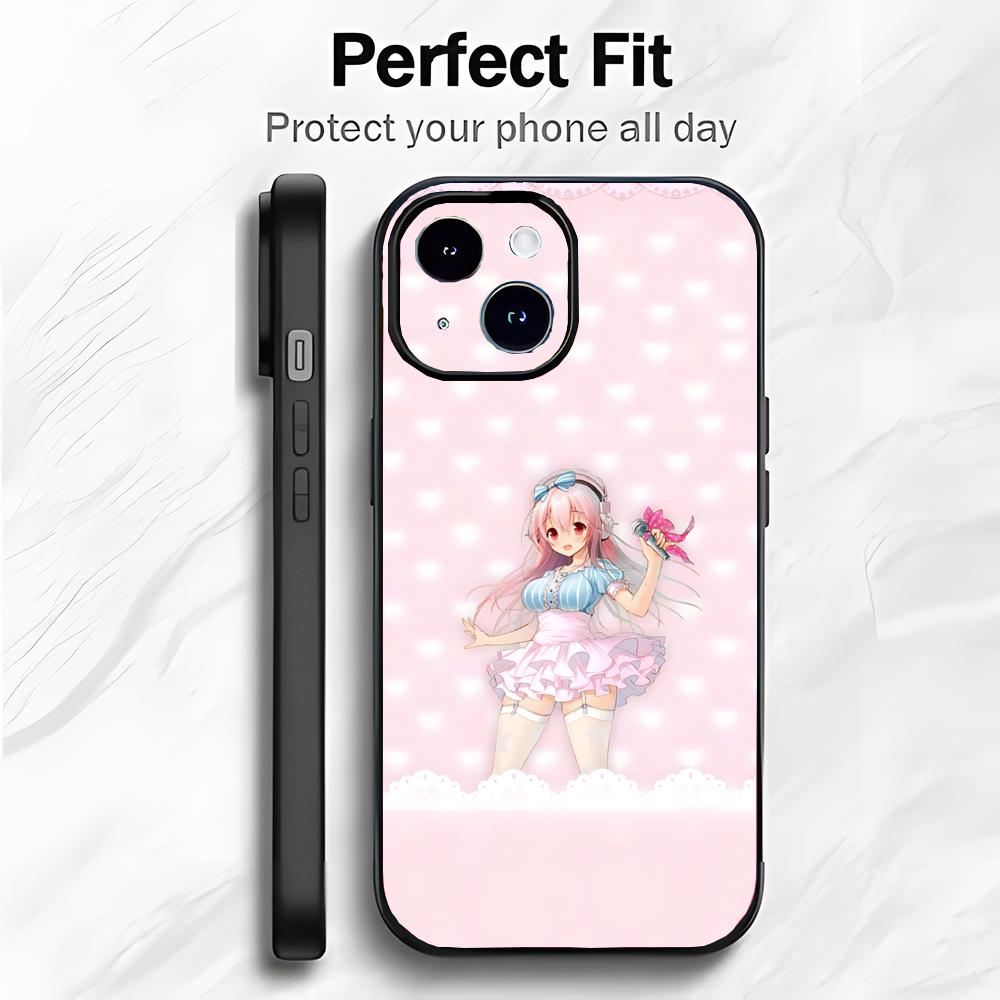 Cute Japanese Anime S-Super Sonico Phone Case Phone Case Soft Packaging Lightweight For iPhone17 16 15 14 13ProMax
