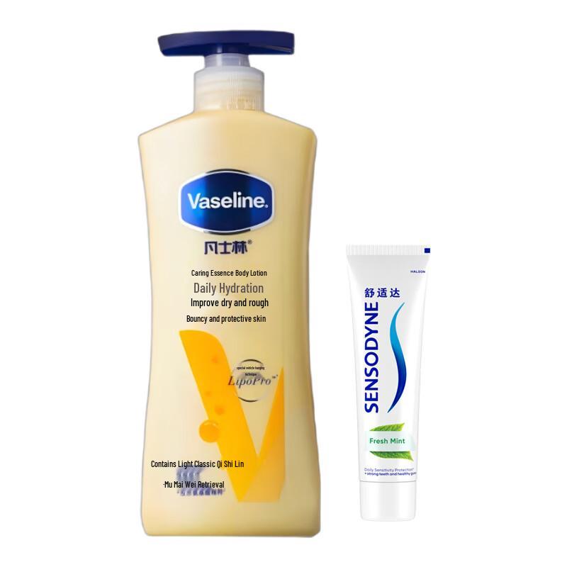 Набор Sensodyne Свежая мята Зубная паста и Vaseline Восстанавливающий лосьон