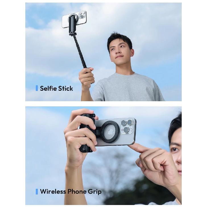 Ulanzi JJ03 Magnetic Phone Tripod Wireless Handle Selfie Stick Desktop Foot Suitable iPhone 16/15/14/13 Pro Max