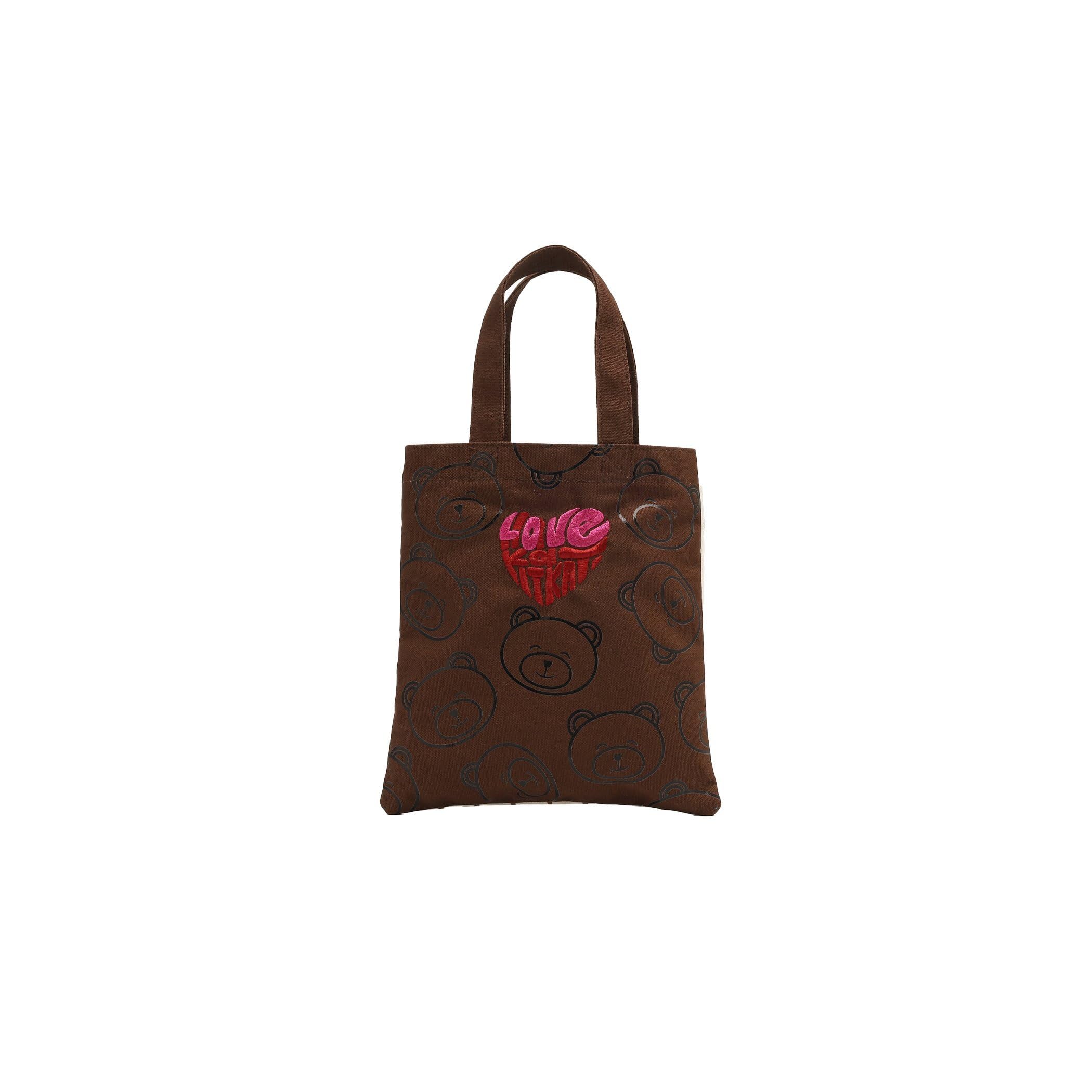 Afternoon Tea Living JR47 Реверсивная мини-сумка-тоут KITKAT Heartful Bear, Коричневый