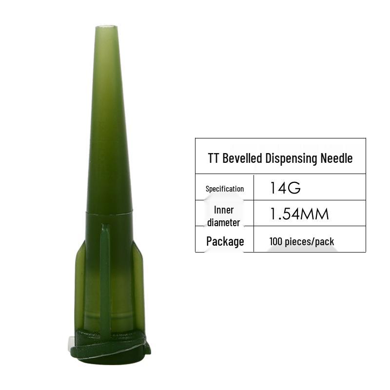 All-Plastic Bevelled Glue Dispensing Needle Tip for Injection Syringe and Machine Use