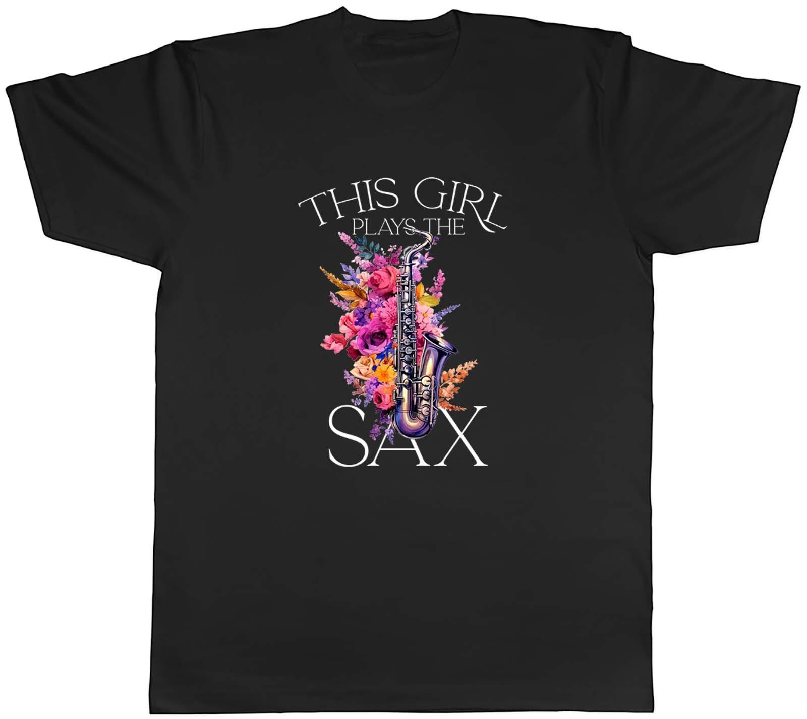 This Girl Plays the Sax Mens T-Shirt Saxophone Jazz Player Tee Gift XXXL