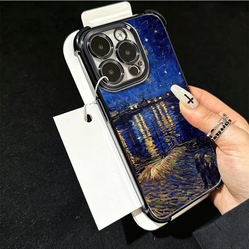 Van Gogh Ölgemälde Ästhetik Vergoldetes Handyhülle Für Xiaomi Poco X5 X6 X7 X8 Pro Max F8 Ultra F7 M8 M7 M5S Redmi 15C 15 14C 1