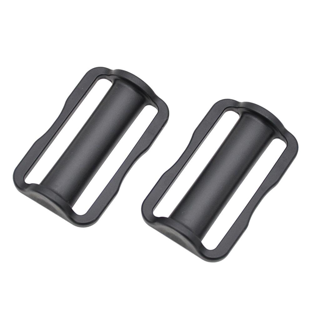 2PCS Tri Glide Slider, Plastic Steel Tri Glide Slide Buckle Strap Sliders Adjusters Diving Double D-ring Weight Belt Keeper Slider Stopper Holder For