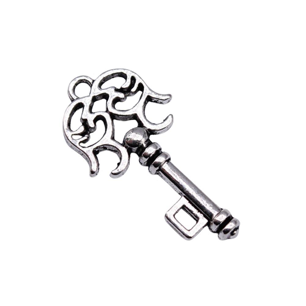 Simple Skeleton Key Charms Multi Color Alloy Pendants For Vintage Themed Jewelry