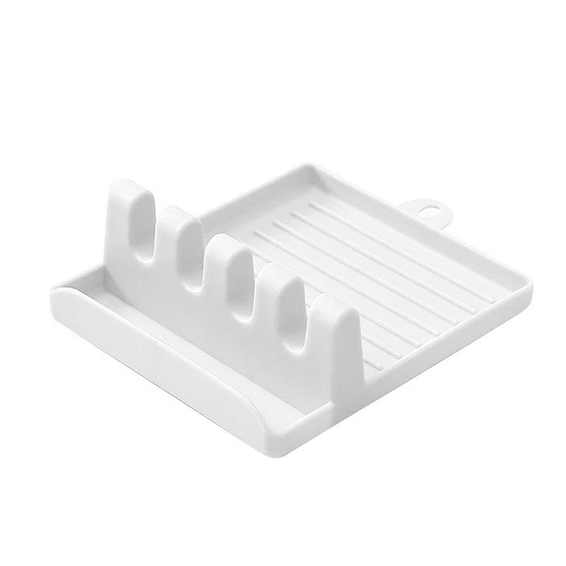 

1Pcspatula Rack Pot Lid Rack Shelves Counter Top Shovel Spoon Shelf Soup Spoon Pad Put Soup Spoon Chopsticks Holder белый