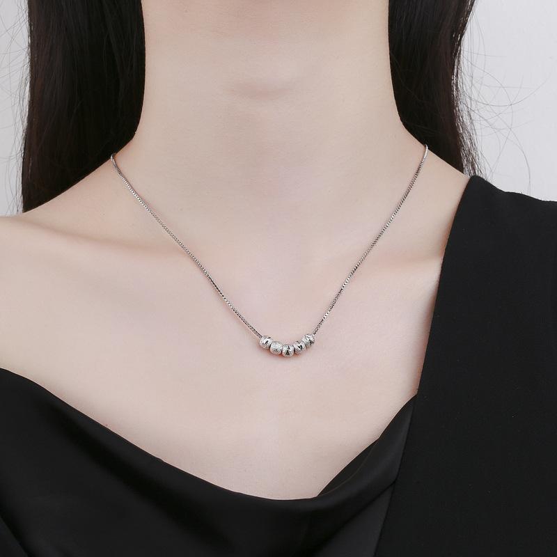 Five Blessings To The Gate of The Lucky Beads and Collarbone Chain Japanese and Korean Ins Light Luxury Simple Niche