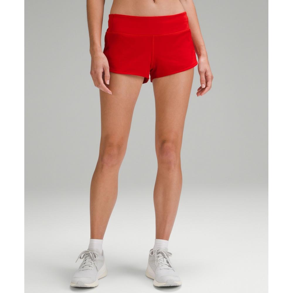 

Lululemon Speed Up Low Rise Lined Short 2.5 Dark Red 14