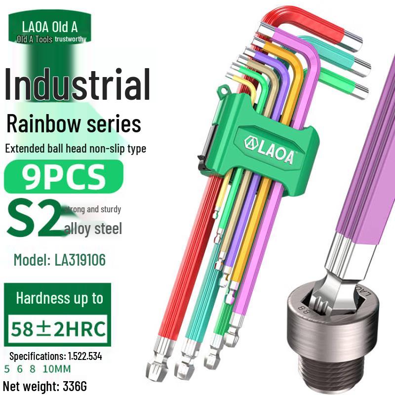 LAOA LA319106 Industrial Ball-End Hex Key Wrench Set