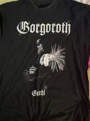 New Popular Gorgoroth Band Black T-Shirt Cotton Full Size Unisex T-Shirt