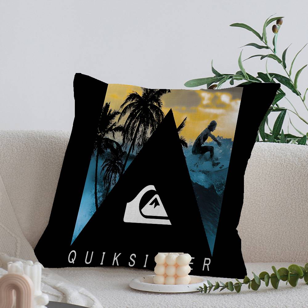 

Surfboard Q-Quiksilver Pattern Decorative Room Aesthetics Pillow Case Home Decor Bedroom Sofa Bed Couch Pillow Cover 45x45 12x12Inch