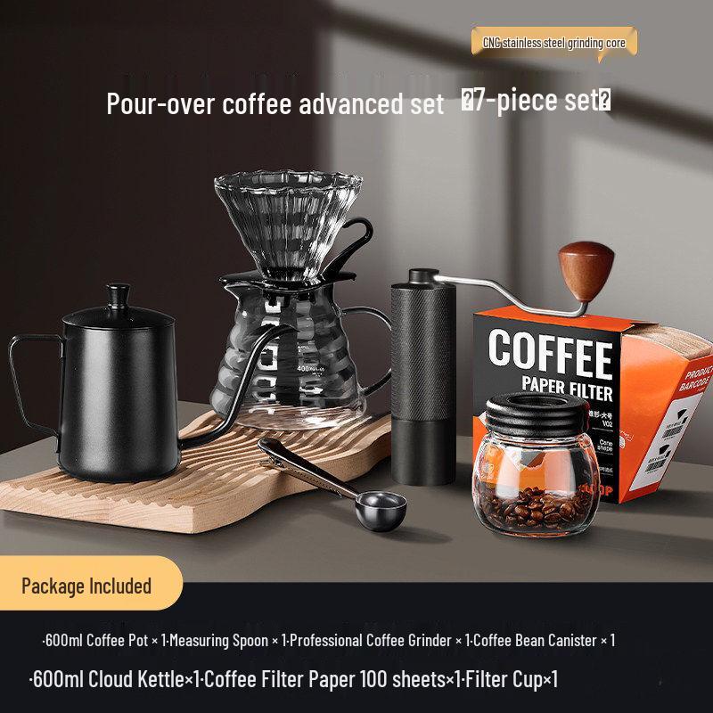 QIWEY Advanced Walnut Electric Hand Pour Coffee Set