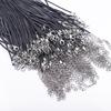 505560Cm Black Cord Leather Rope Chain Necklace Fastener Alloy Extended Chains Wax Pack Necklaces For Women Men Lobster Clasp