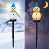 Outdoor Solar Christmas Stake Lights Solar Powered Snowman Waterproof LED Landscape Lighting For Patio Yard Decoration