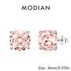 925 Sterling Silver Polygon Multi-Color Rose Cut Cubic Zirconia Luxury Stud Earrings For Women Party Fine Jewelry