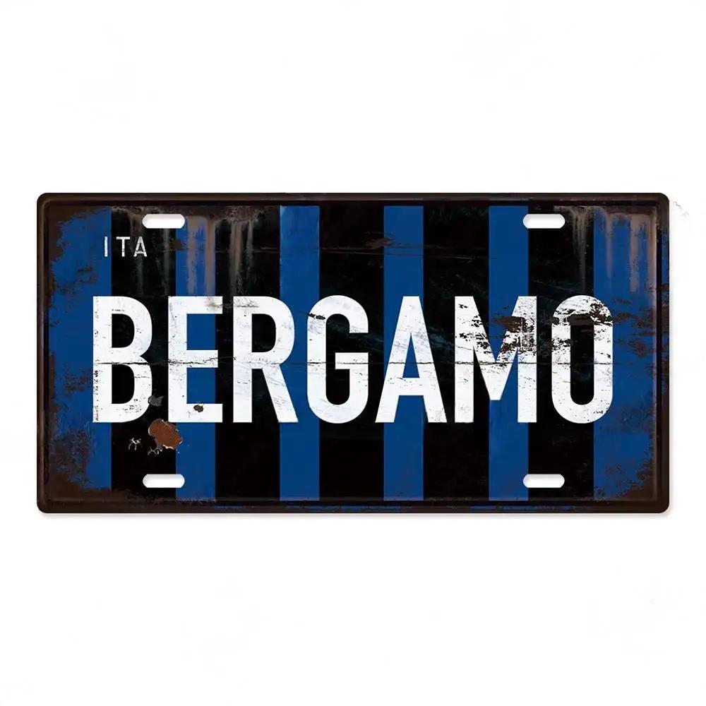 FJ Decor Italy City Metal Tin SignS Licenses Plate Plaque Vintage Wall Ari for Pub Club Man Decors