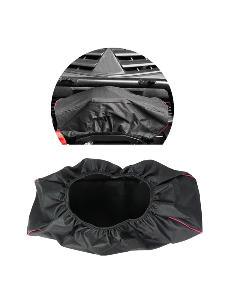 Winch Cover 600D Oxford Fabric Waterproof Winch Dust Covers Heavy Duty Universal Capstan Protective Cover 22x9x7'' Black