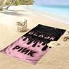 BlackPink Print Beach Towel, Large Soft Quick Dry Towel for Beach Camping Swimming