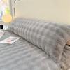 Solid Color Rabbit Fur Pillowcase Long Size No Filling Plush Soft Decorative Cover for Body Pillow Bedding Cozy Fabric