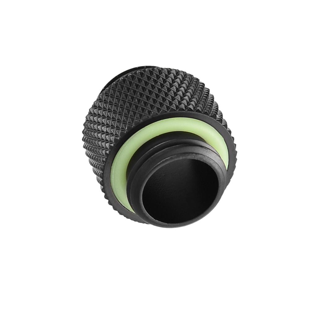 2pcs G14 Thread Fitting Adapter Connector for Computer Water Cooling System Black Long